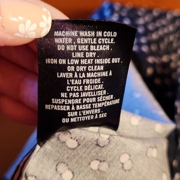 Julian & Mark Long Sleeve Button Down Casual Shirt Large, Blue, White, Grey Dots - Picture 10 of 10